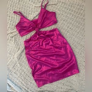 Barbie Pink Mini Dress with Cut Outs